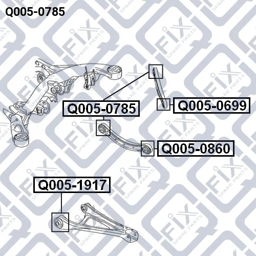 Сайлентблок задньої підвіски, Q-Fix Q005-0785