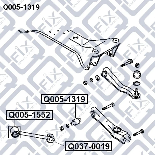 Сайлентблок заднього поперечного важеля, Q-Fix Q005-1319