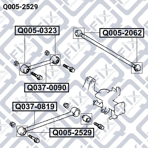 Сайлентблок заднього поздовжнього важеля, Q-Fix Q0052529