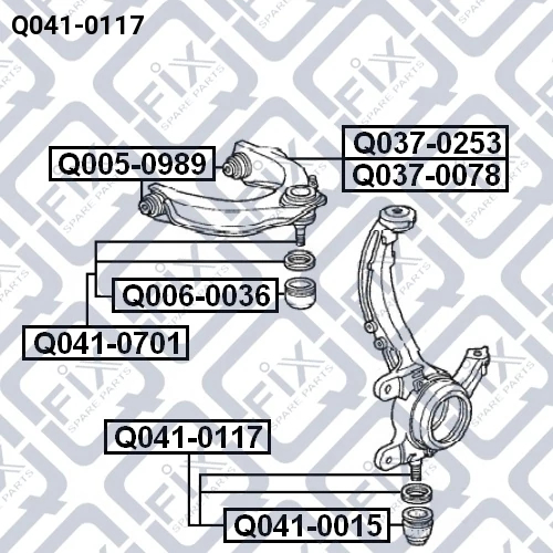 Опора кульова переднього нижнього важеля, Q-Fix Q041-0117