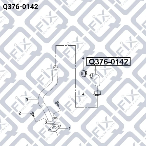 Патрубок вентиляції картера, Q-Fix Q376-0142