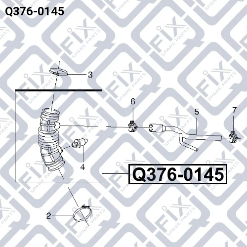 Патрубок повітряного фільтра, Q-Fix Q376-0145