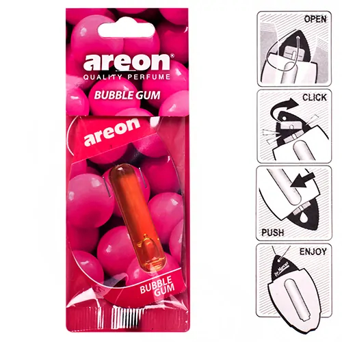 Освіжувач повітря рідкий листок areon "liquid" bubble gum 5мл, Vitol 00000023455