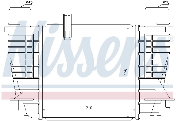 Охолоджувач наддувального повітря, Nissens 96645