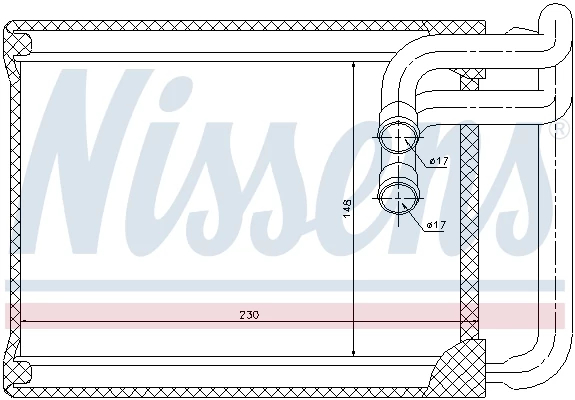 Теплообмінник, система опалення салону, HYUNDAI Sonata V (NF), Nissens 77622