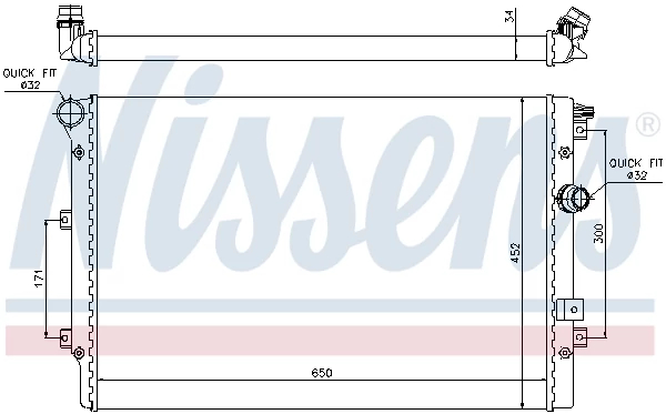 Радіатор, система охолодження двигуна, SEAT, VW, Nissens 65015