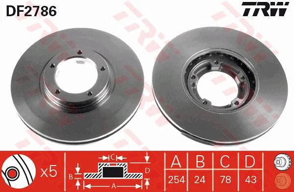 Гальмівний диск, Trw DF2786