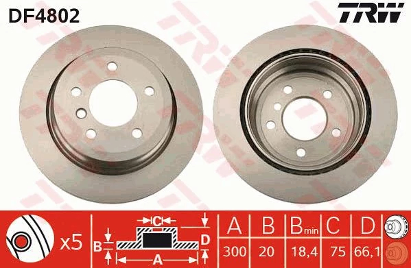 Гальмівний диск, Trw DF4802