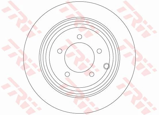 Гальмівний диск, повн., 302мм, кількість отворів 5, Trw DF6326
