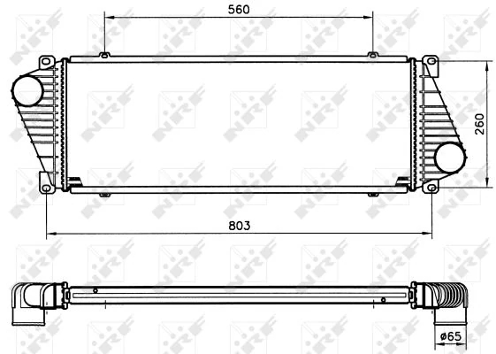 Охолоджувач наддувального повітря, Sprinter Tdi/Cdi 96-06 /VW LT 35 2.8TDI 03-, Nrf 30830