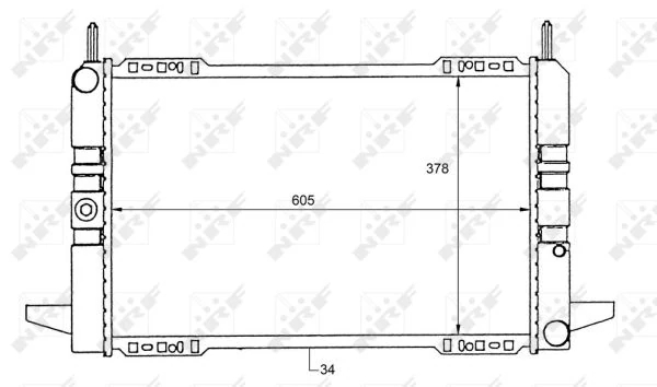 Радіатор, система охолодження двигуна, Nrf 50111