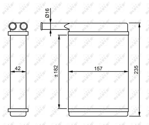 Теплообмінник, система опалення салону, Nrf 52221