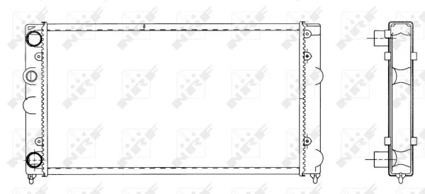 Радіатор, система охолодження двигуна, Nrf 519501