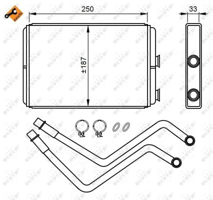 Теплообмінник, система опалення салону, Citroen Jumpy/Fiat Scudo 1.6-2.0 JTD 06-, Nrf 54211