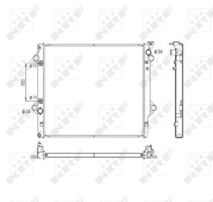 Радіатор, система охолодження двигуна, Toyota Land Cruiser Prado I (, Nrf 53568