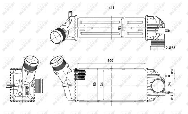 Охолоджувач наддувального повітря, Nrf 30908