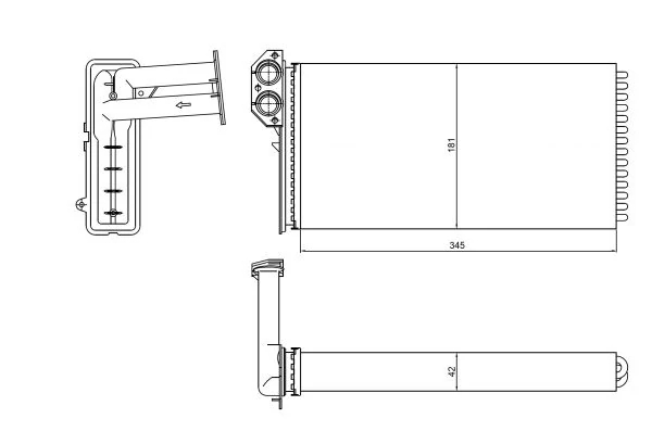 Теплообмінник, система опалення салону, MERCEDES Sprinter (901-905) 95-, Nrf 54320