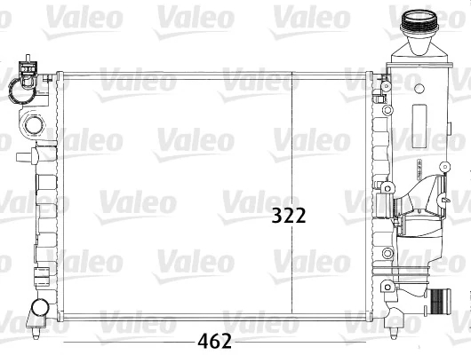 Радіатор, система охолодження двигуна, Valeo 731498