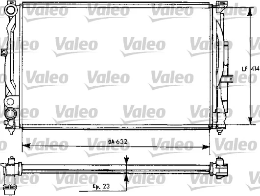 Радіатор, система охолодження двигуна, Valeo 731537