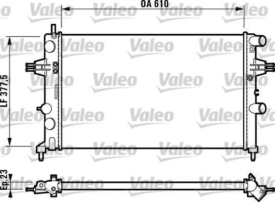 Радіатор, система охолодження двигуна, Valeo 732551