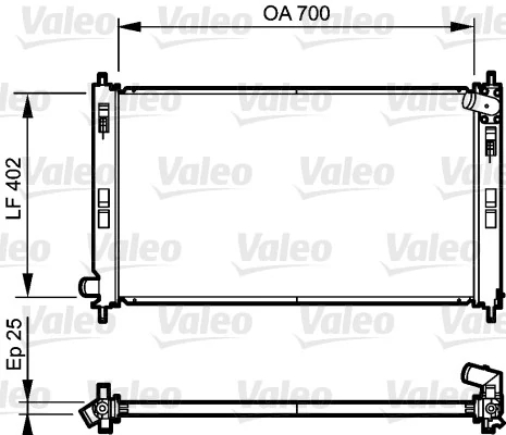 Радіатор, система охолодження двигуна, Valeo 735200