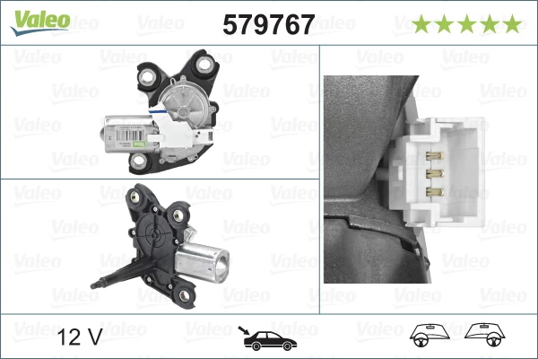 Двигун склоочисника, Valeo 579767