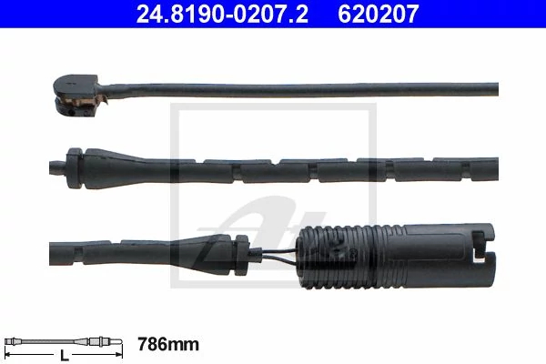 Конт. попер. сигналу, знос гальм. накл., Ate 24.8190-0207.2