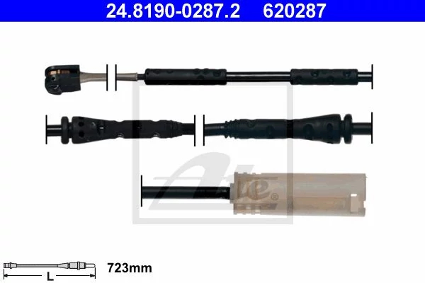 Конт. попер. сигналу, знос гальм. накл., Ate 24.8190-0287.2