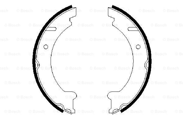 Комплект гальмівних колодок, стоянкове гальмо, VOLVO щоки гальмівні С70/S70/V70/850, Bosch 0986487548