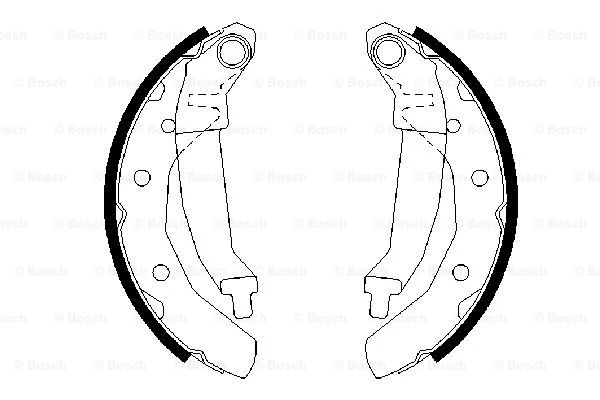 Комплект гальмівних колодок, 31мм, Chevrolet Daewoo Matiz 98-, Bosch 0986487628