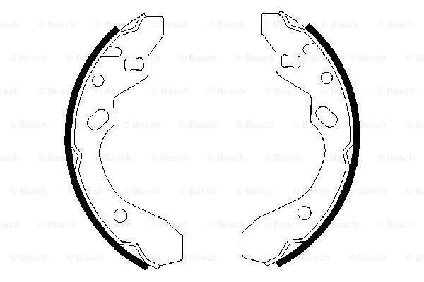 Комплект гальмівних колодок, 36мм, MAZDA 323 ''>>00, Bosch 0986487417