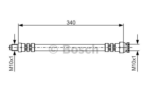 Гальмівний шланг, 340мм, Bosch 1987476393