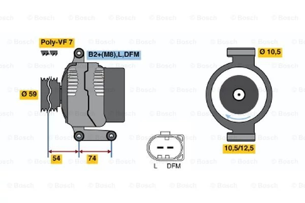 Генератор, Bosch 0986047920