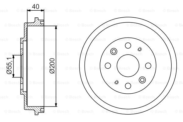 Гальмівний барабан, Bosch 0986477191