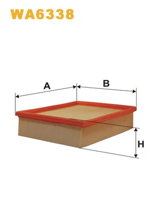 Повітряний фільтр, фільтрувальний елемент, Opel Vectra B, Vauxhall Vectra MK1 Wix Filters (WA6338), Wix Filters WA6338