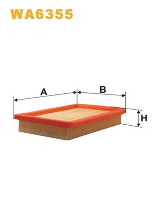 Повітряний фільтр, фільтрувальний елемент, Mazda 323C/F/P/S (BA), 323F/P/S (BJ), Artis, Premacy, Volvo V40 Wix Filters (WA6355), Wix Filters WA6355