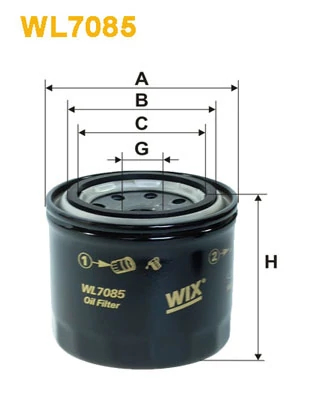 Оливний фільтр, Wix Filters WL7085