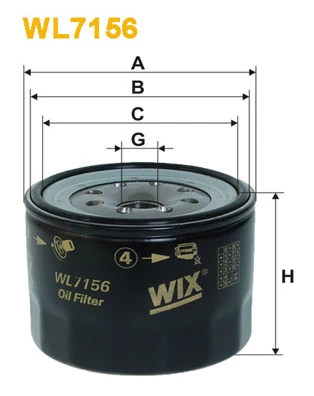 Оливний фільтр, Wix Filters WL7156