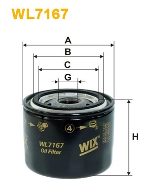 Оливний фільтр, Wix Filters WL7167