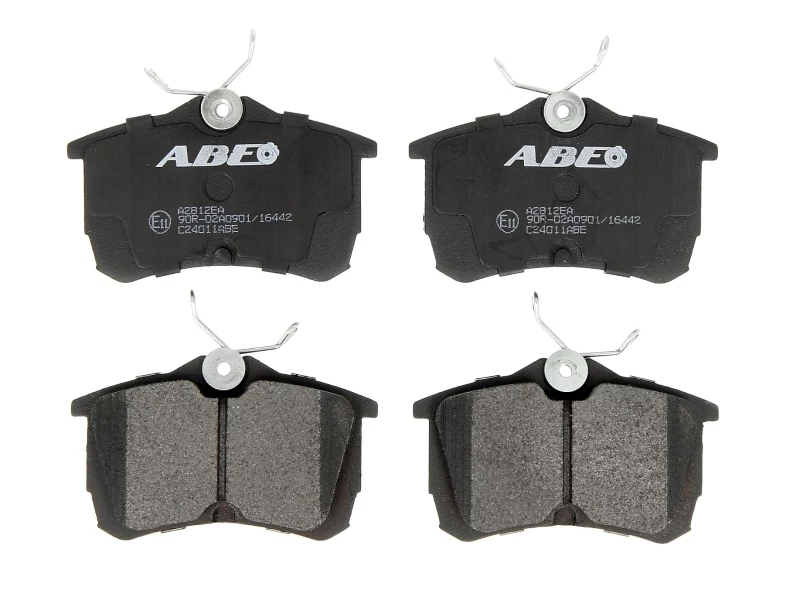 Комплект гальмівних накладок, дискове гальмо, задня вісь, з акустичною системою попередження про знос, Abe C24011ABE