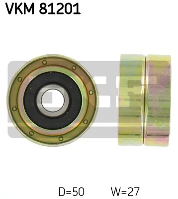 Відвідний/напрямний ролик, зубчастий ремінь, Skf VKM81201