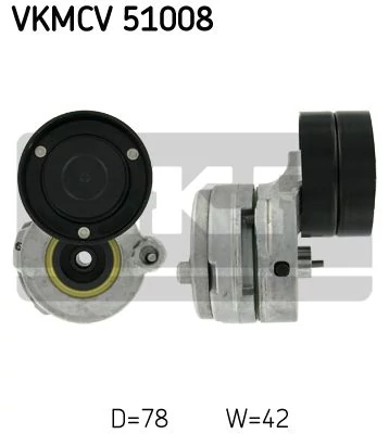 Натяжний ролик, поліклиновий ремінь, Skf VKMCV51008