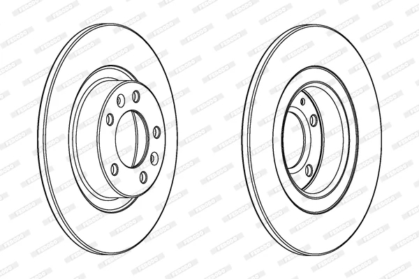 Гальмівний диск, повн., 290мм, кількість отворів 5, Ferodo DDF2297C
