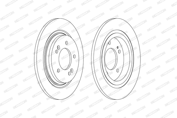Гальмівний диск, повн., 284мм, кількість отворів 5, Ferodo DDF2604C