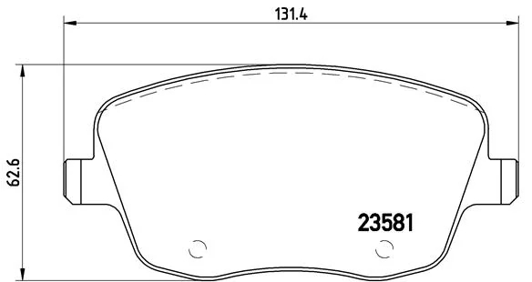 Комплект гальмівних накладок, дискове гальмо, Brembo P85057X