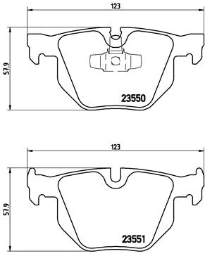 Комплект гальмівних накладок, дискове гальмо, Brembo P06039X