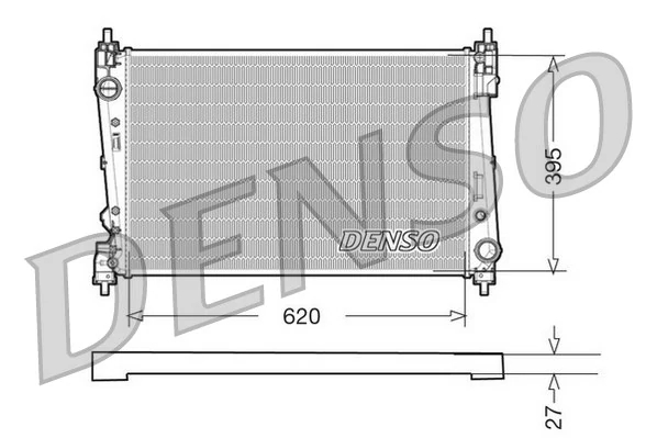 Радіатор, система охолодження двигуна, Denso DRM09112