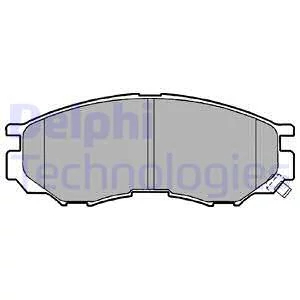 Комплект гальмівних накладок, дискове гальмо, Delphi LP1010