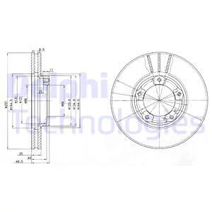 Гальмівний диск, Delphi BG2423