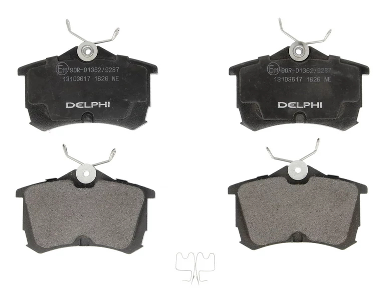 Комплект гальмівних накладок, дискове гальмо, з акустичною системою попередження про знос, гальмівна система TRW, Delphi LP1626